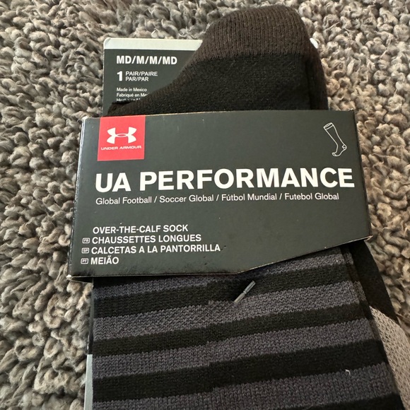 Under Armour Socks Unisex Black/Gray New with Tags - Picture 4 of 4
